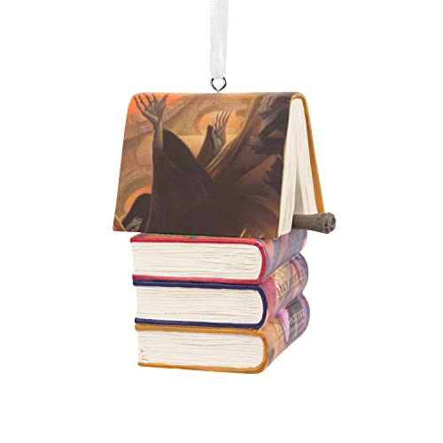 Hallmark Harry Potter Stacked Books With Wand Christmas Ornament