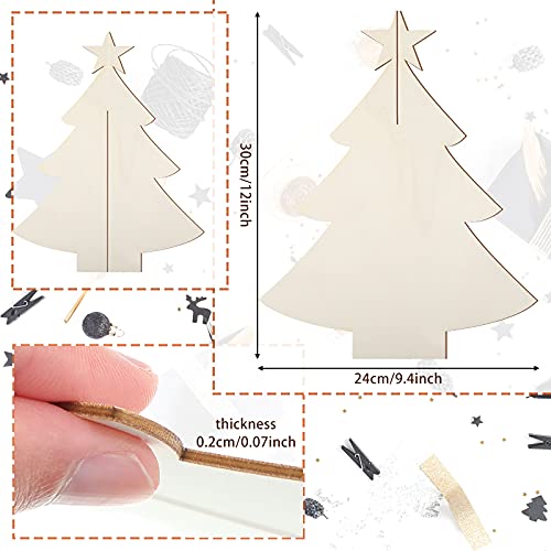 Wooden DIY Miniature Tabletop Christmas Tree Decorations