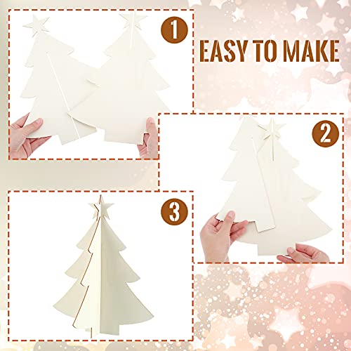 Wooden DIY Miniature Tabletop Christmas Tree Decorations