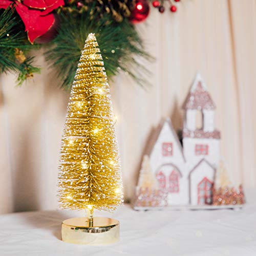 Sparkly Golden Mini Christmas Tree - 25cm
