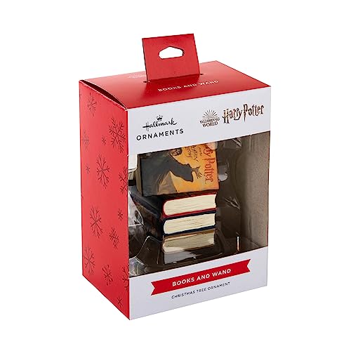 Hallmark Harry Potter Stacked Books With Wand Christmas Ornament
