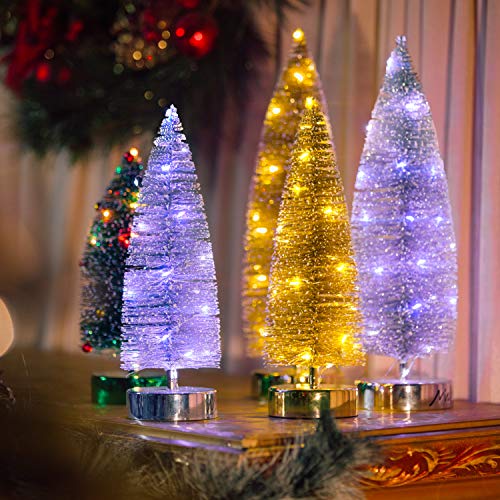 Sparkly Golden Mini Christmas Tree - 25cm