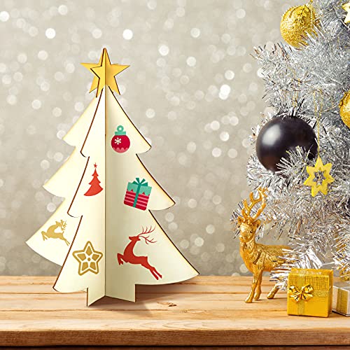 Wooden DIY Miniature Tabletop Christmas Tree Decorations