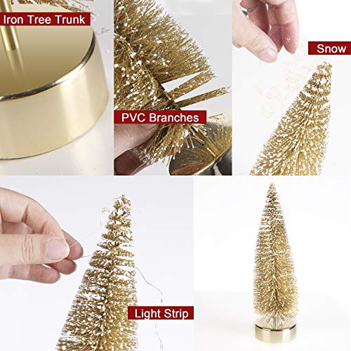 Sparkly Golden Mini Christmas Tree - 25cm