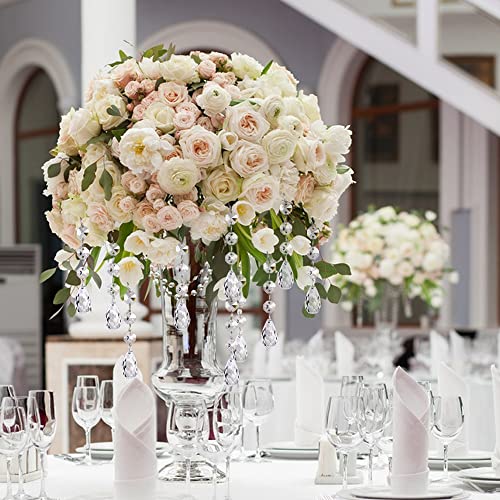 15PCS Christmas Tree Hanging Ornaments, Glass Crystal Prism Parts Chandelier Lamp Teardrop Hanging Decorations Perfect for Christmas Tree Decorations (Drop shape-15pcs)