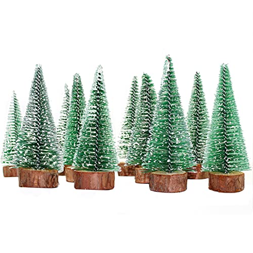 10pcs Mini Christmas Tree Snow Frost Sisal Trees