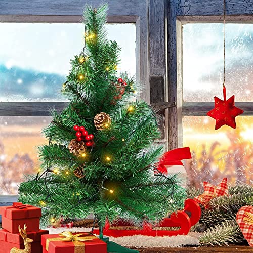 Tabletop Decorative Mini Christmas Tree with Base