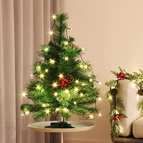 Tabletop Decorative Mini Christmas Tree with Base