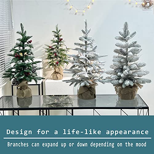 Small Pre-Lit Christmas Tree with Red Berry Decorations