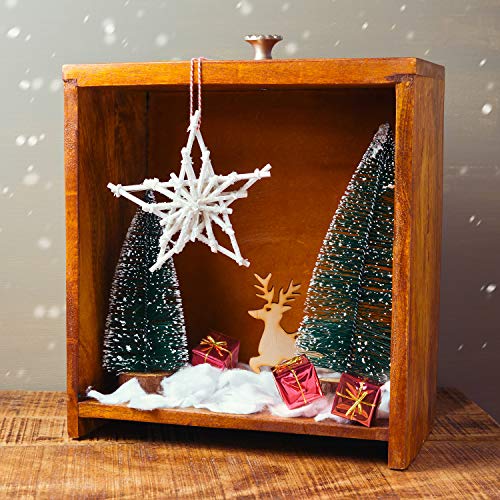 Set of 24 Mini Snow Frosted Christmas Trees - 6 Colors