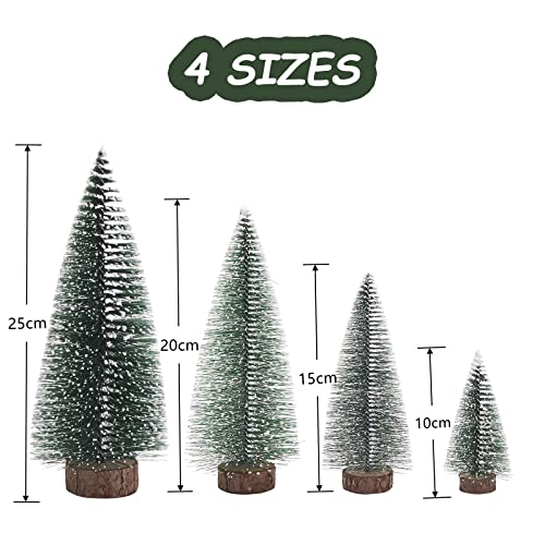 Mini Christmas Frost Trees with Wooden Train Set