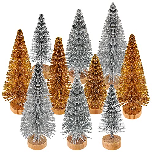 Christmas Mini Trees: 18 Gold & Silver Pieces