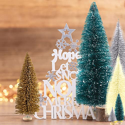 48 Mini Sisal Trees for Christmas Home Decor