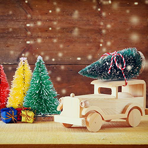 Set of 24 Mini Snow Frosted Christmas Trees - 6 Colors