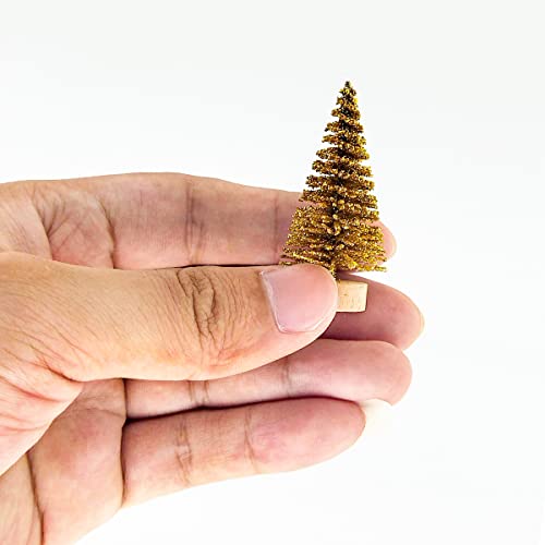 Christmas Mini Trees: 18 Gold & Silver Pieces