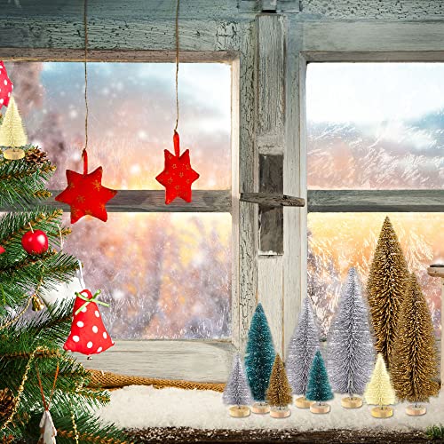 48 Mini Sisal Trees for Christmas Home Decor