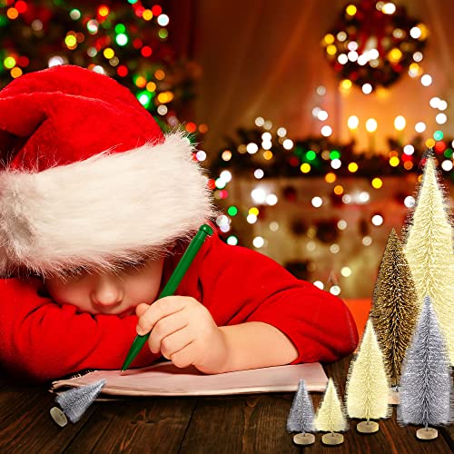 48 Mini Sisal Trees for Christmas Home Decor