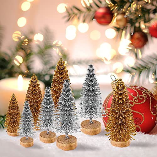 Christmas Mini Trees: 18 Gold & Silver Pieces