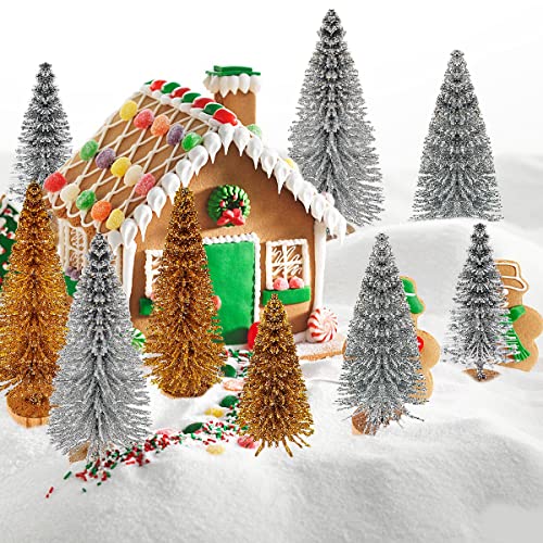 Christmas Mini Trees: 18 Gold & Silver Pieces