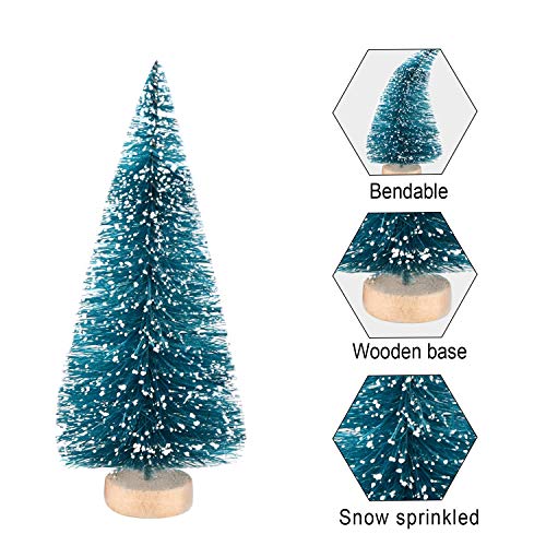 TUPARKA 48Pcs Mini Sisal Christmas Trees Bottle Brush Trees Tabletop Trees Diorama Trees for Christmas Party Home Decoration
