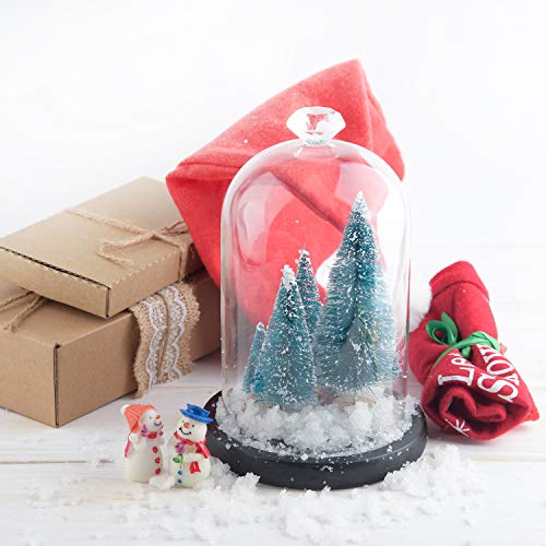 TUPARKA 48Pcs Mini Sisal Christmas Trees Bottle Brush Trees Tabletop Trees Diorama Trees for Christmas Party Home Decoration