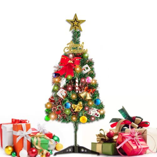 Mini Tabletop Christmas Tree with String Lights