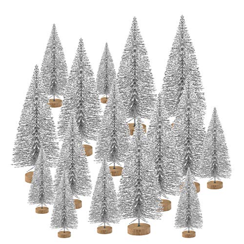 48Pcs Mini Christmas Trees for DIY Christmas Decor