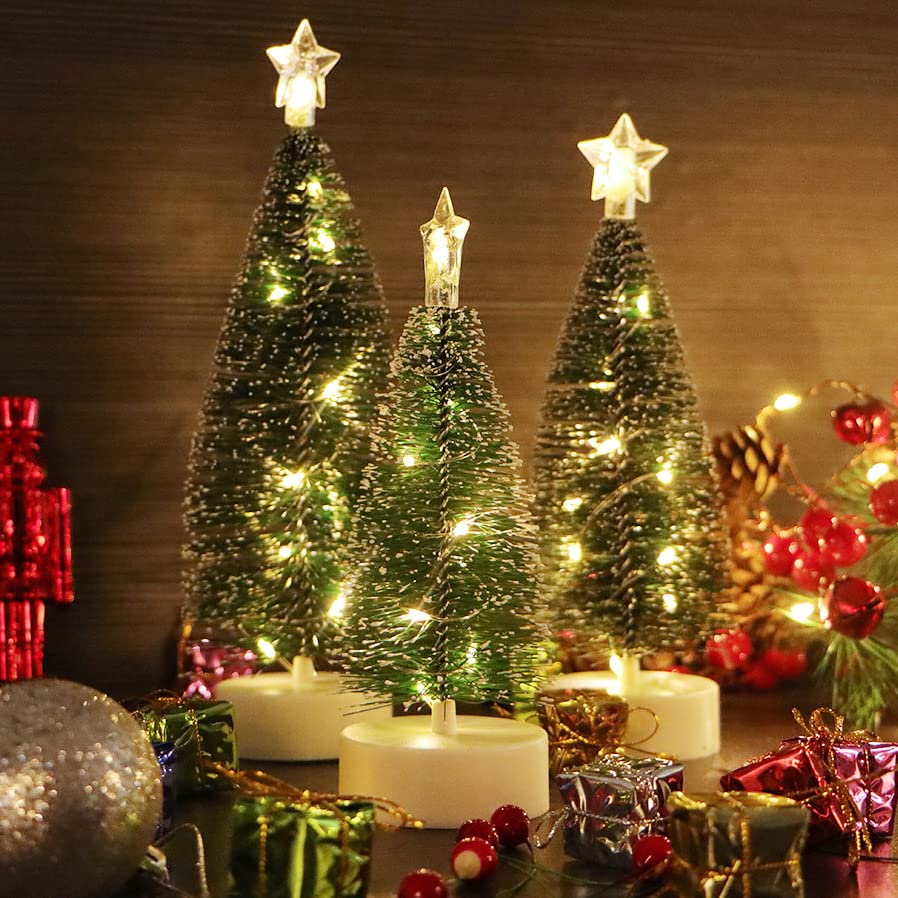 LED Mini Christmas Tree with Lights - Tabletop Decoration