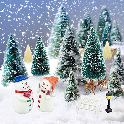 36Pcs Mini Christmas Trees with Miniature Scenes