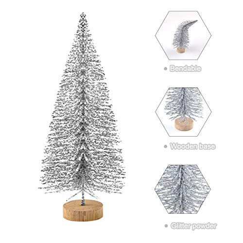 48Pcs Mini Christmas Trees for DIY Christmas Decor