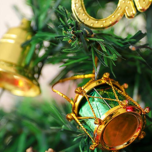 Tabletop Christmas Tree Artificial Xmas Trees and 2M/2.18 Yard Wire String Lights Mini Ornaments Miniature Desk Trees Plastic Winter DIY Crafts Mini Pine Tree for Christmas Holiday Party Home Decor