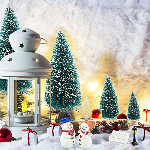 36Pcs Mini Christmas Trees with Miniature Scenes