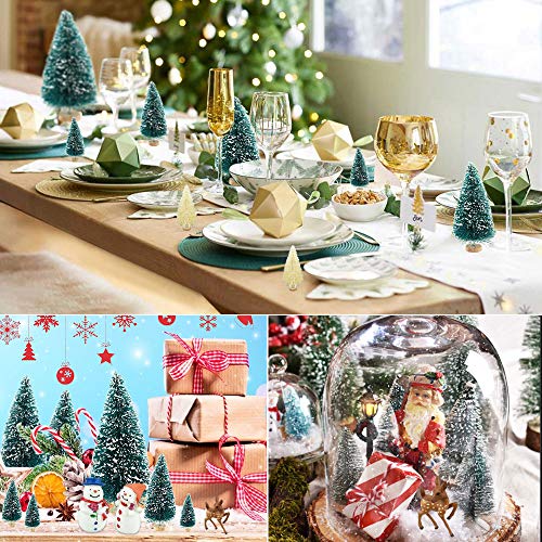 36Pcs Mini Christmas Trees with Miniature Scenes