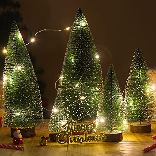 VEYLIN Mini Christmas Tree Set with Lights