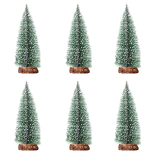 6 PCS Mini Christmas Sisal Snow Frost Trees
