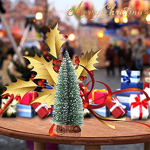 6 PCS Mini Christmas Sisal Snow Frost Trees