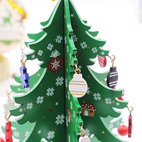 3D DIY Tabletop Christmas Tree with Ornaments