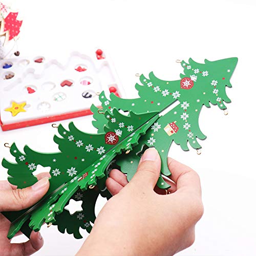 3D DIY Tabletop Christmas Tree with Ornaments