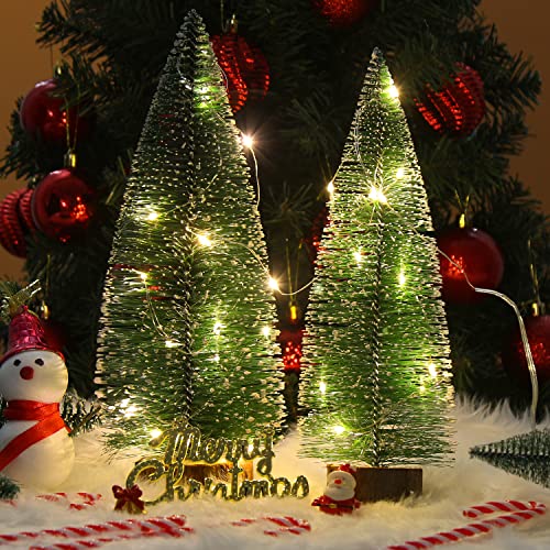 VEYLIN Mini Christmas Tree Set with Lights