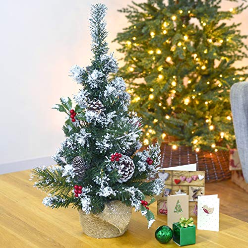 Festive 60cm Red Berry Mini Christmas Tree