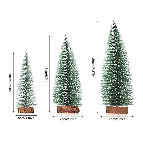 6 PCS Mini Christmas Sisal Snow Frost Trees