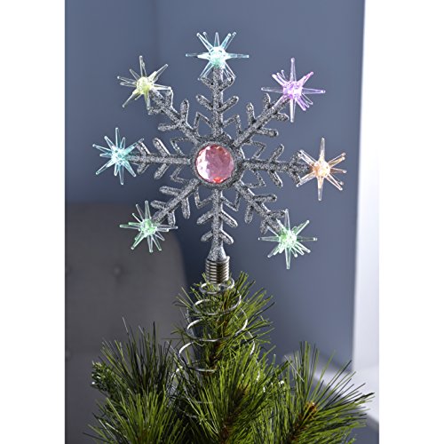 Santa Tree Topper Decoration with Colour Changing Lights