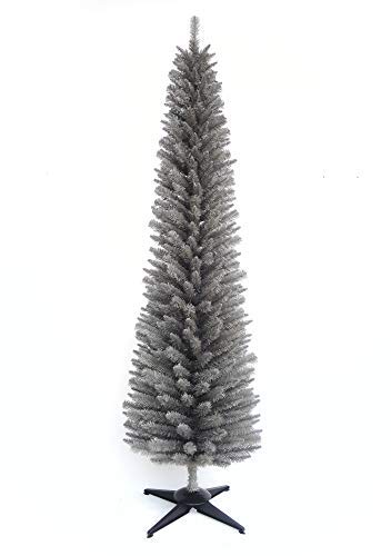 Grey Pine Pencil Slim Artificial Christmas Tree 4ft