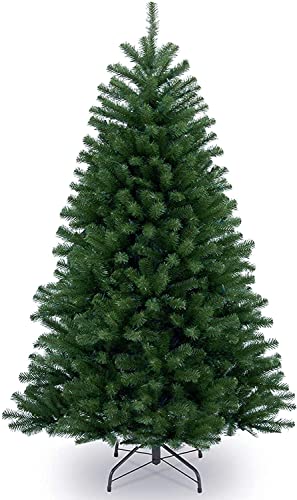 VIROSA 6ft/1.8m Green Artificial Christmas Tree with 800 Virgin PVC Tips | Easy to Assemble | Includes Strong Metal Stand | Xmas Home Decoration Décor (1451031)