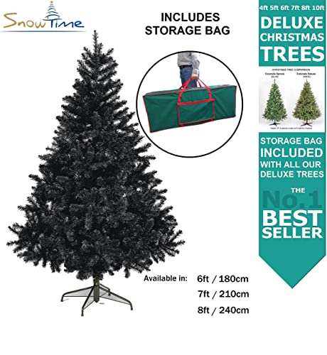 Snowtime 7ft Black Christmas Tree - Colorado Collection