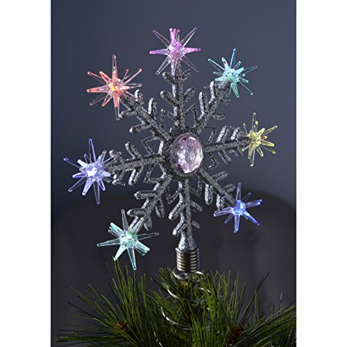 Santa Tree Topper Decoration with Colour Changing Lights