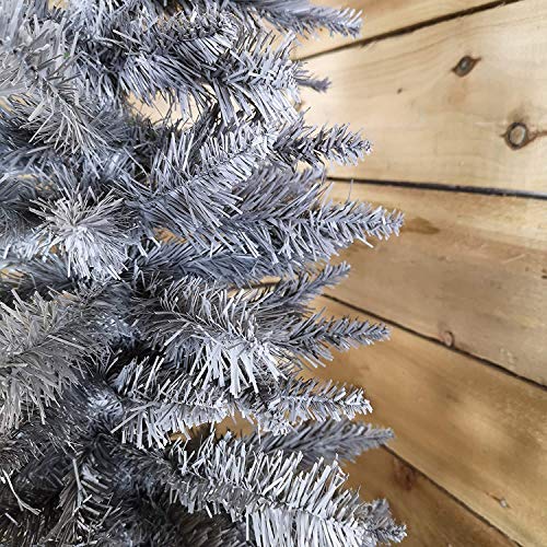 Grey Pine Pencil Slim Artificial Christmas Tree 4ft