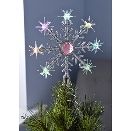 Santa Tree Topper Decoration with Colour Changing Lights