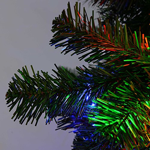 7ft Pre-Lit Spruce Christmas Tree with 300 LED Lights