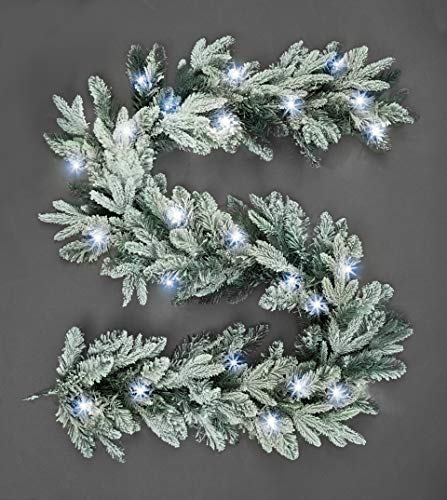 2m Pre-Lit Christmas Garland - Lapland Fir with 50 LEDs
